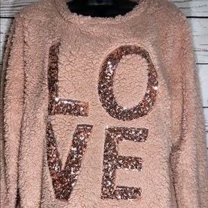 Macy’s | Miss Chievous LOVE Sequined Sweater